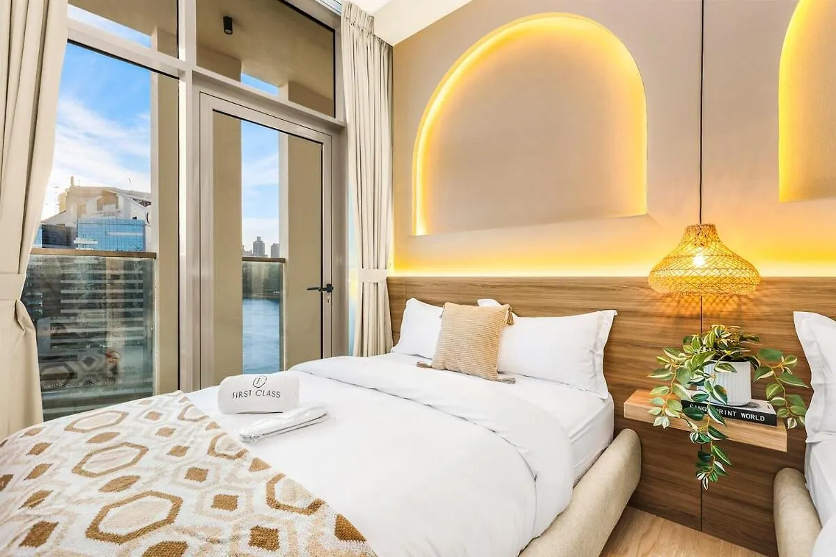 First Class 2Br Sleek Urban Oasis Dubai Verenigde Arabische Emiraten